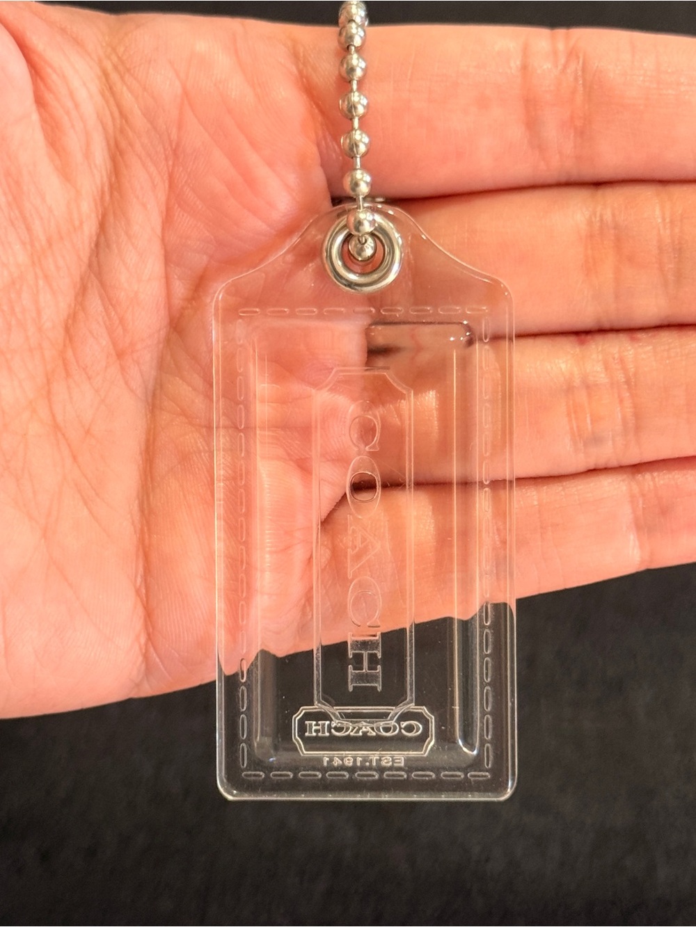 2.5" Medium Y2K Poppy Coach Plastic Key Fob Bag Charm Keychain Hang Tag/Hangtag